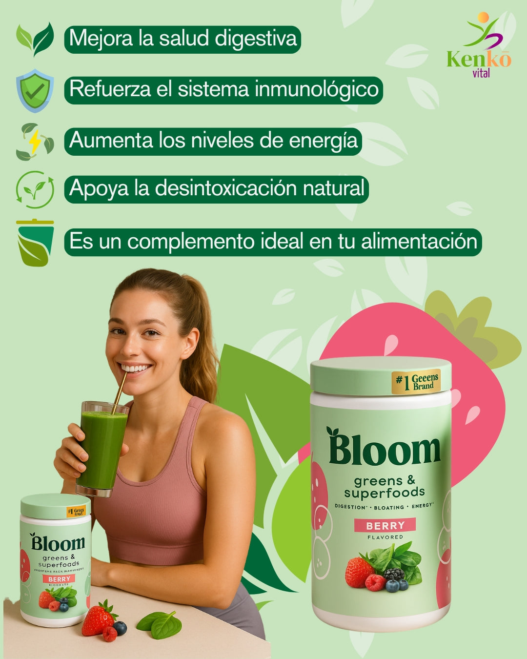 Bloom Greens | Superfoods para digestión y energía diaria